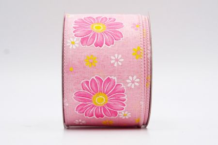 Весняна стрічка з квітковим візерунком_KF7488GC-5-5_рожева